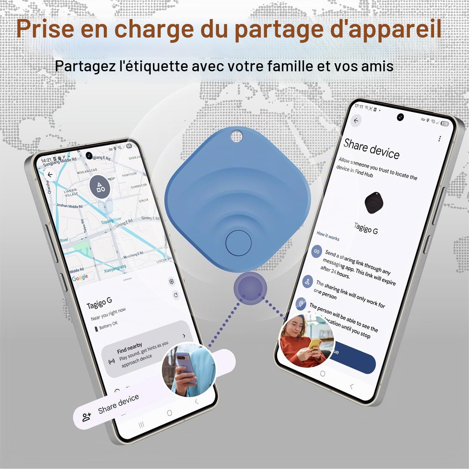 Detalle de Reyke Android Tracker – Smart Tag (4 Pack) compatible Google Find My