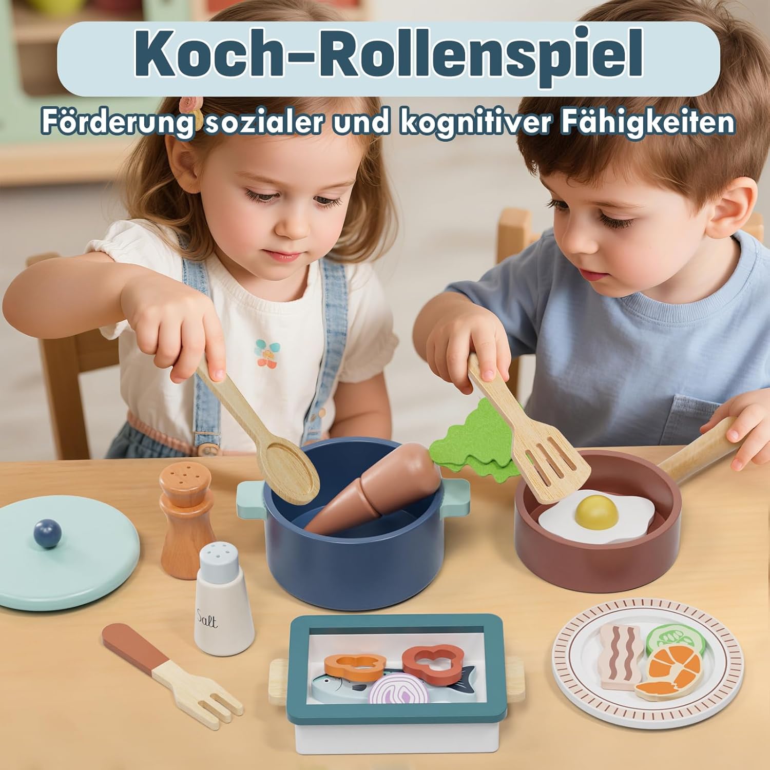 Thumbnail 1 de Lehoo Castle Kinderküche Zubehör Holzset