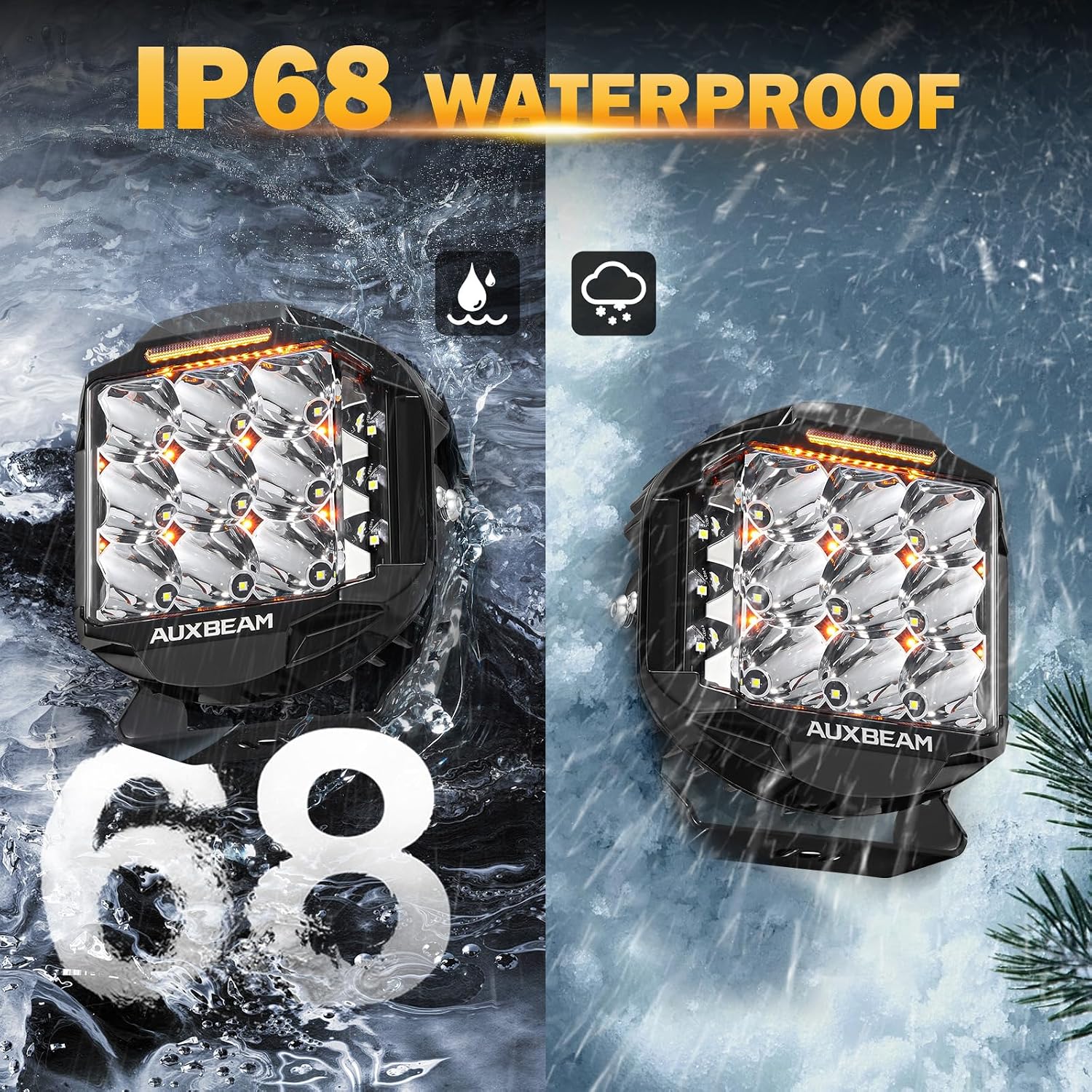 Thumbnail 5 de Auxbeam 7inch 228W Round LED Pod 26100LM