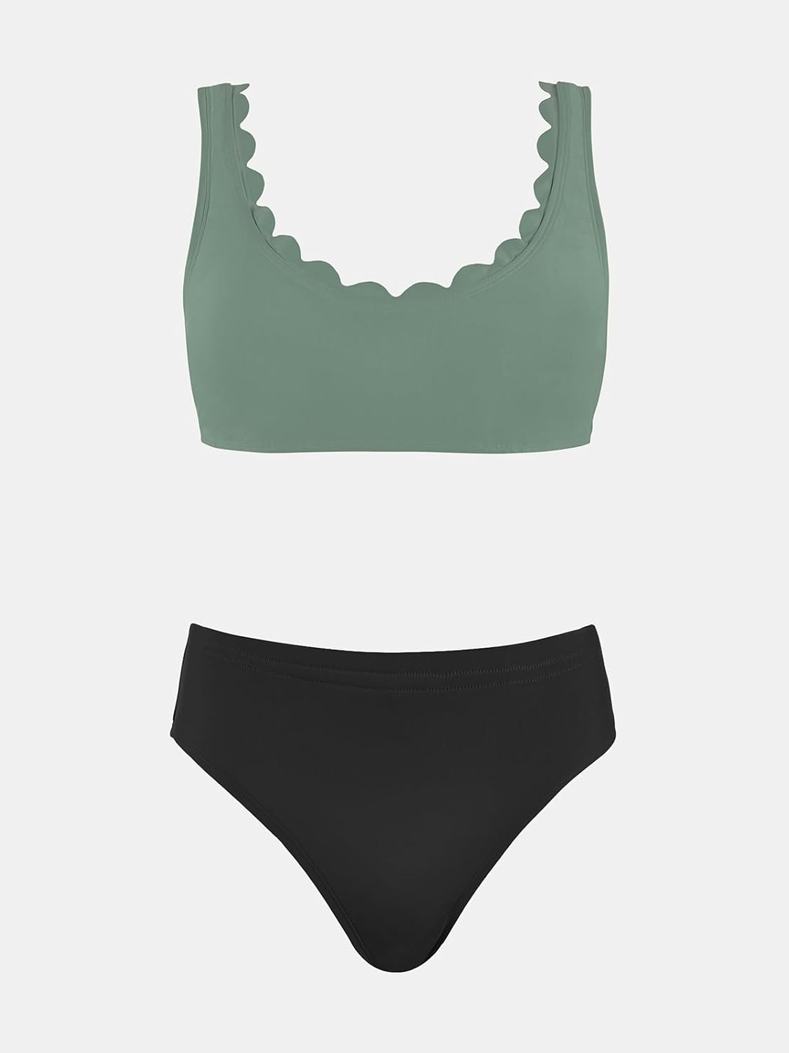 Thumbnail 4 de CUPSHE Costume da bagno premaman intero con scollo a U e bordo ondulato