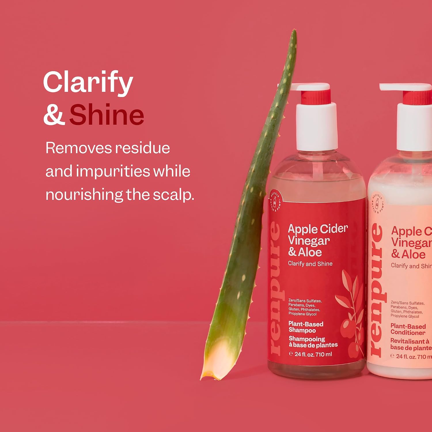 Thumbnail 2 de Renpure Apple Cider Vinegar Shampoo 24 Fl Oz