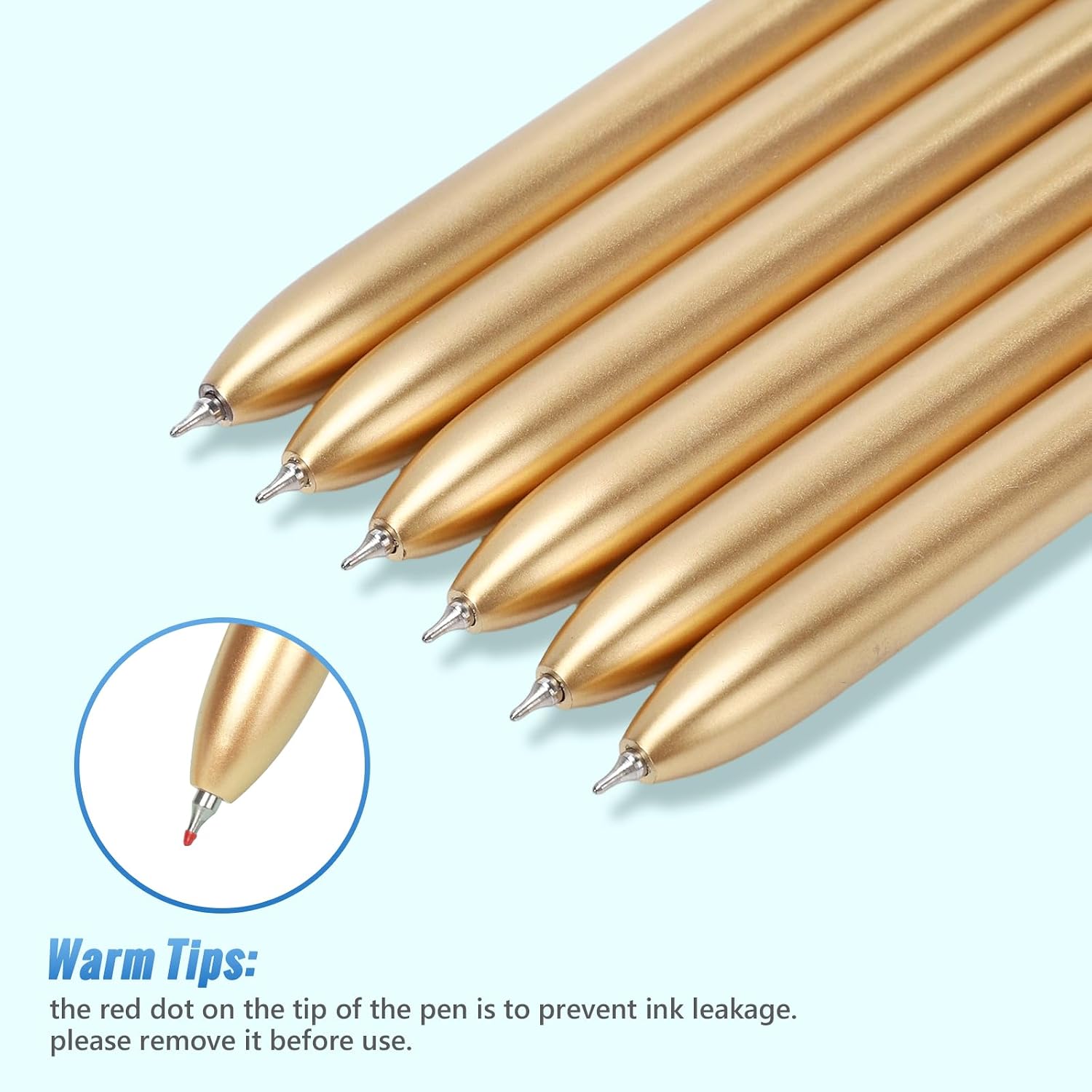 Detalle 1 de Yuxinrong 12-Pack Retractable Gel Pens, 0.5 mm Black Ink, Gold Barrels