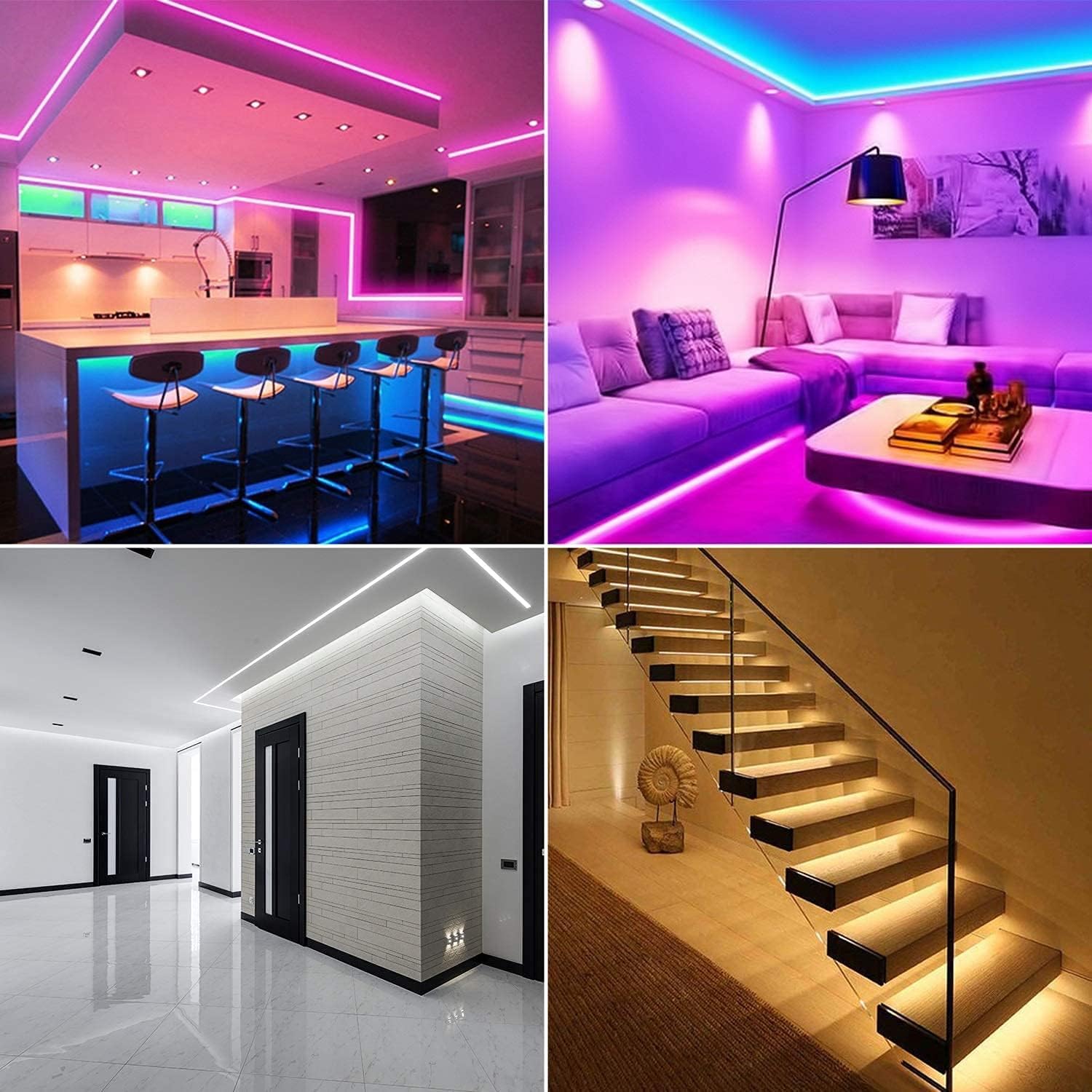 Thumbnail 5 de 12er Pack U-förmige LED-Kanalprofile aus Aluminium für bis zu 16 mm Streifen – milchweiße Diffusorabdeckung