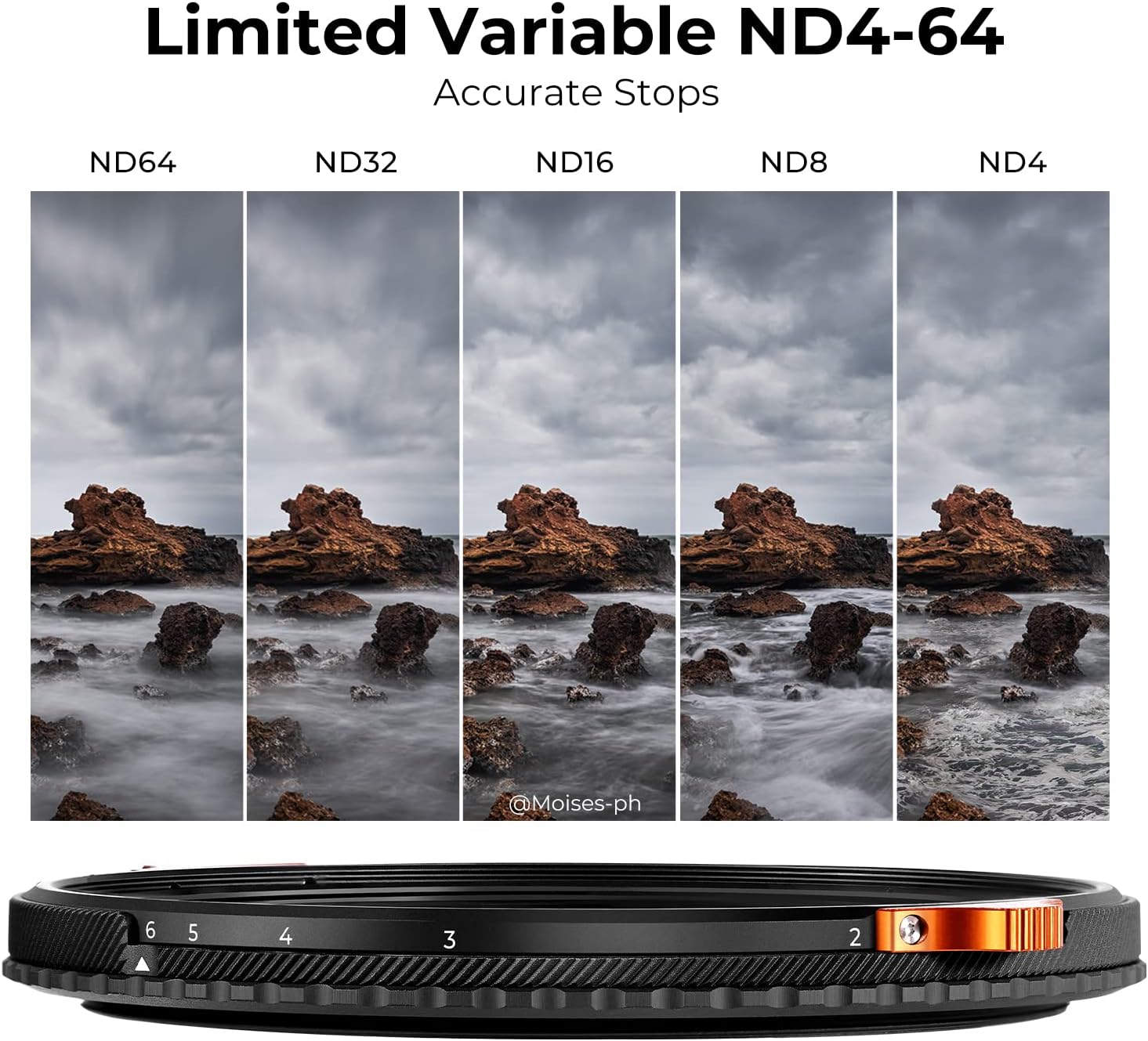 Thumbnail 3 de K&F CONCEPT Nano-Xcel 72mm Filtro ND4-64 e CPL