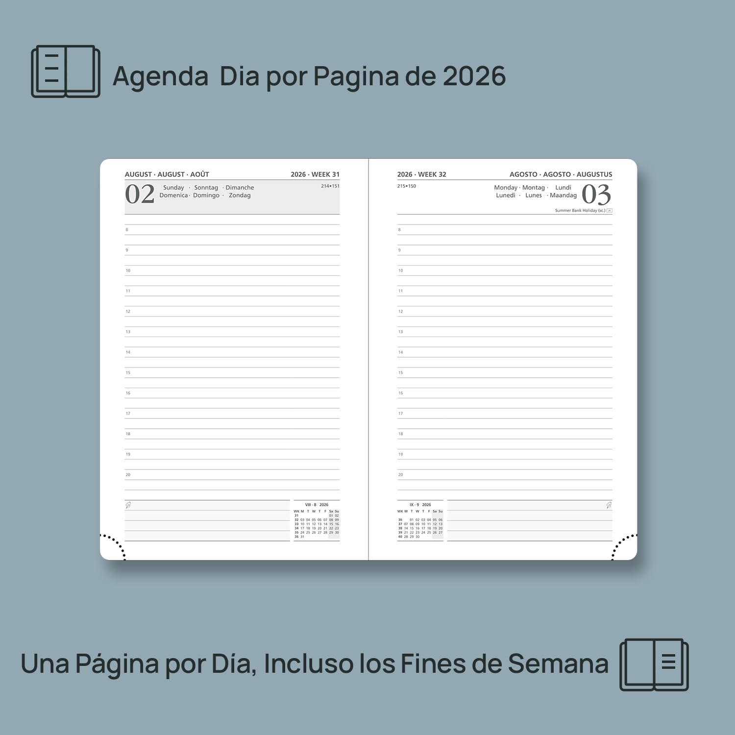 Thumbnail 2 de POPRUN Agenda 2026 Día por Página 21,5x14,5 cm