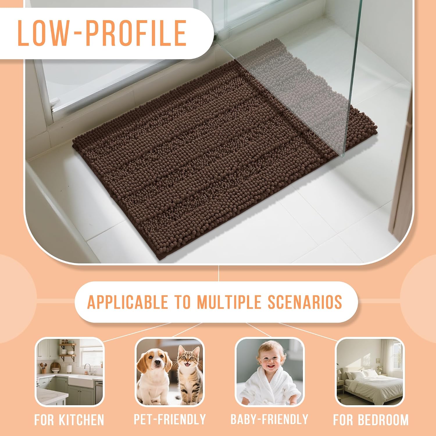 Thumbnail 5 de Yimobra Bathroom Rug Mat 24 x 17 bath mat
