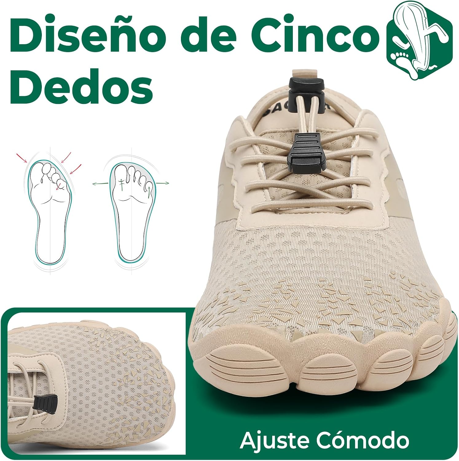 Thumbnail 1 de SAGUARO Escarpines Barefoot secado rápido 36-48
