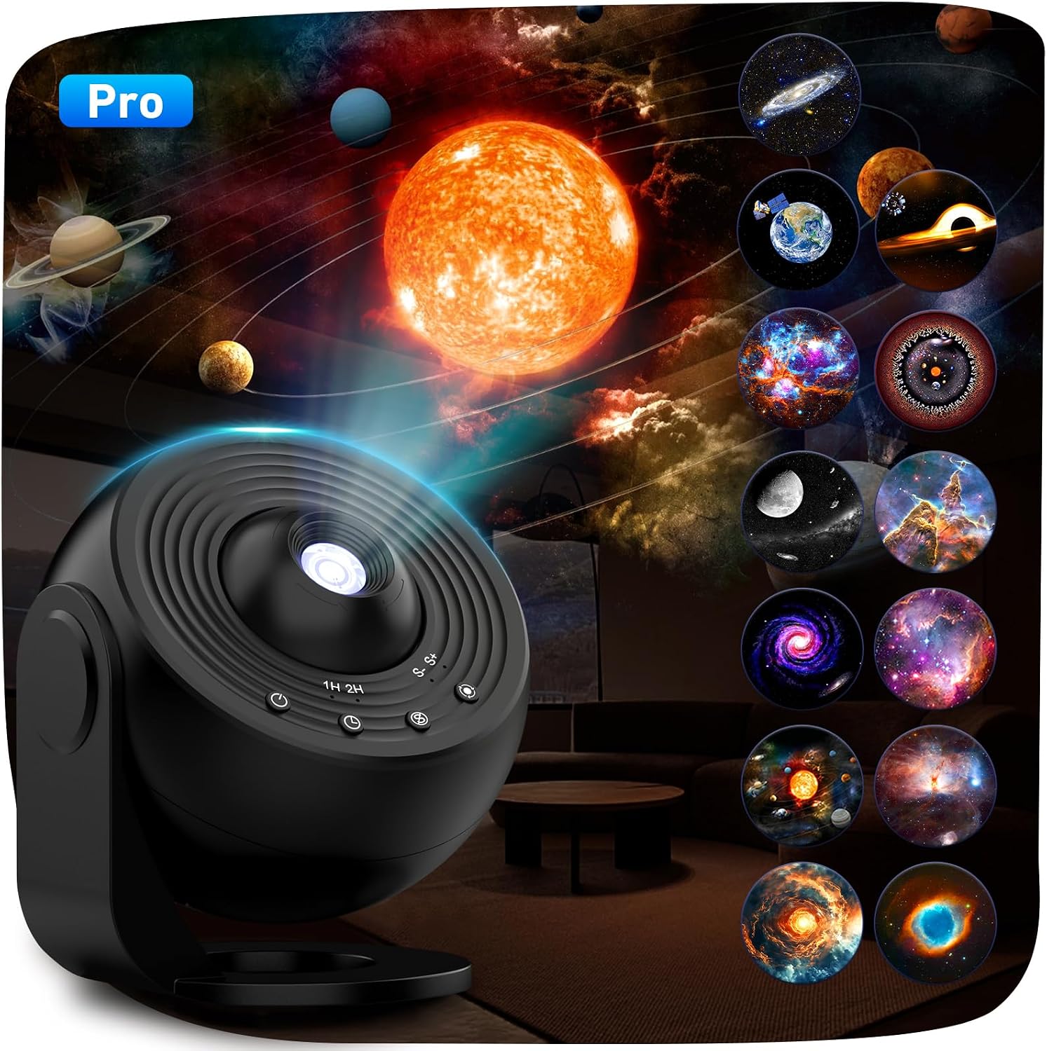 Thumbnail 6 de YunLone Proiettore Stelle Soffitto Aurora: luce stellata, suono e controllo vocale per notti magiche