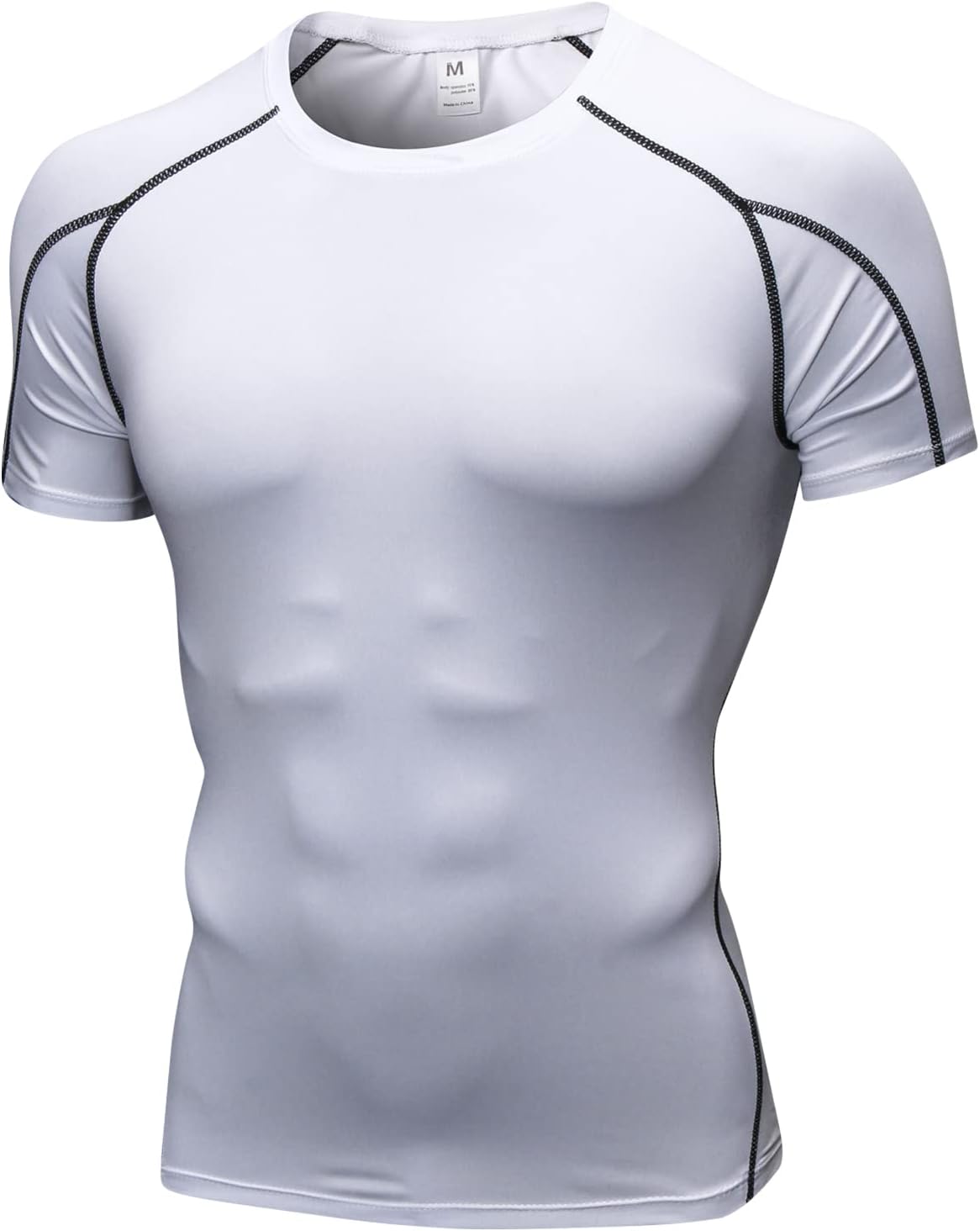 Thumbnail 6 de Yishengwan men’s short sleeve compression top – breathable, quick-drying gym base layer