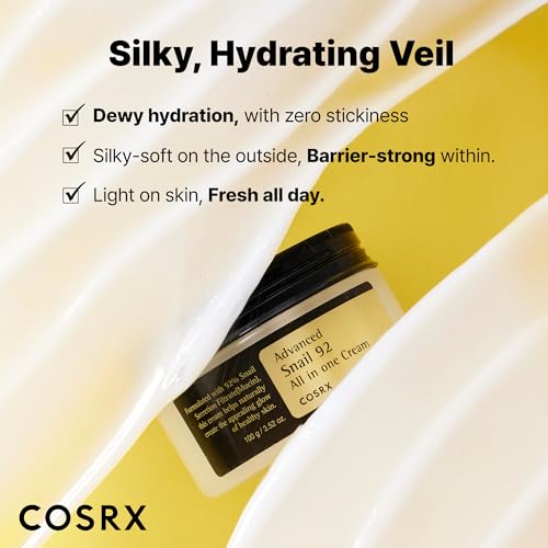 Detalle de COSRX Snail Mucin 92% Face Moisturizer for Soft & Glowy Skin (3.52 oz)