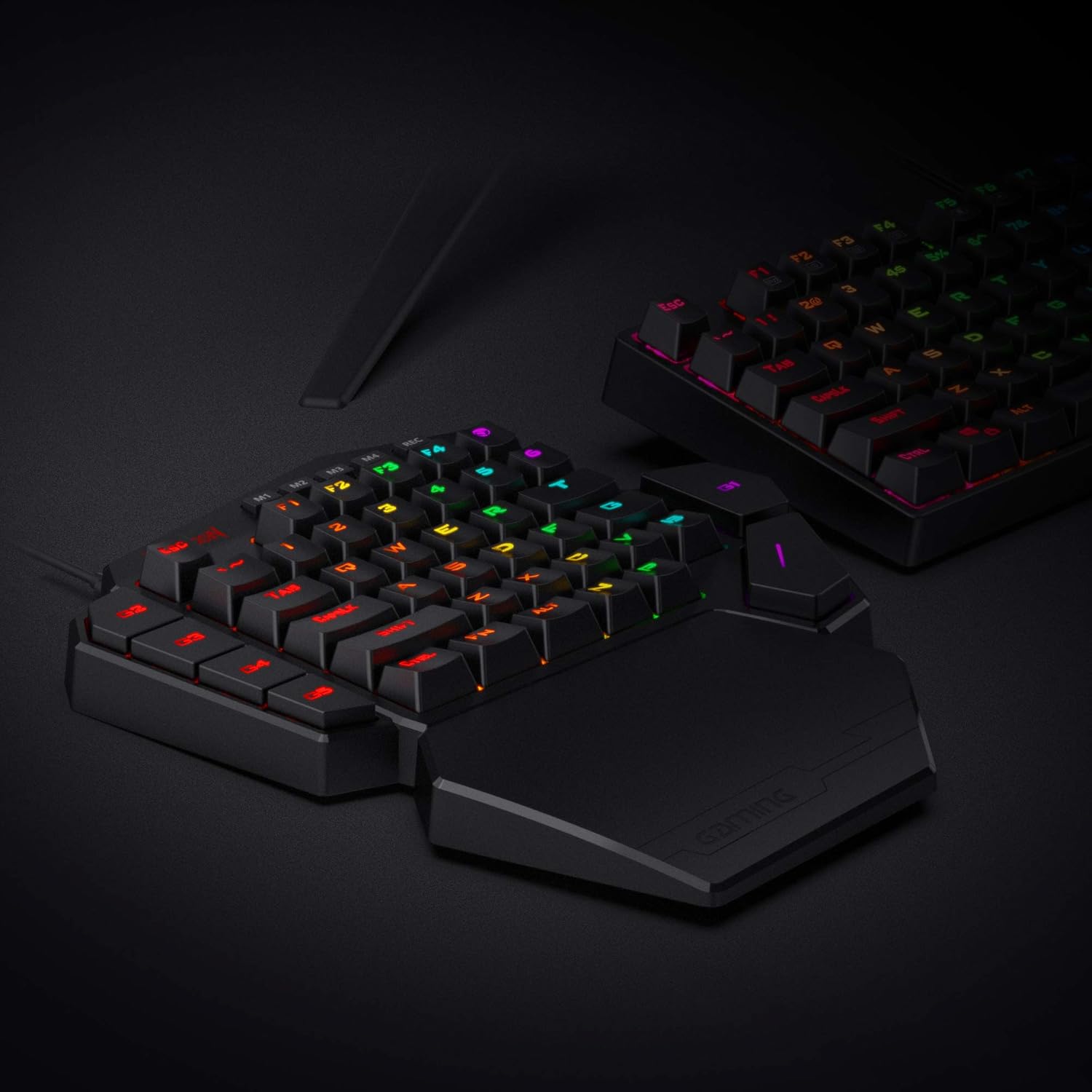 Thumbnail 4 de Redragon K585 DITI: tastiera meccanica RGB a una mano cablata USB-C con 7 tasti macro e poggiapolsi staccabile