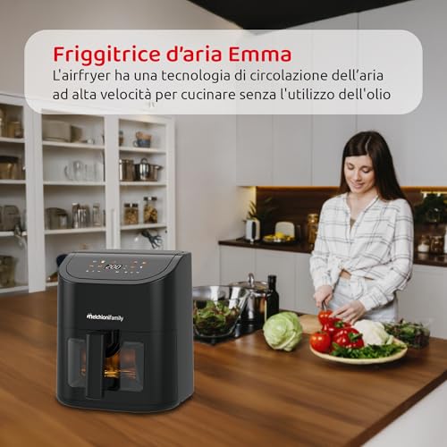 Detalle de Melchioni Family Friggitrice ad Aria Emma 5L: coture croccanti con poco olio