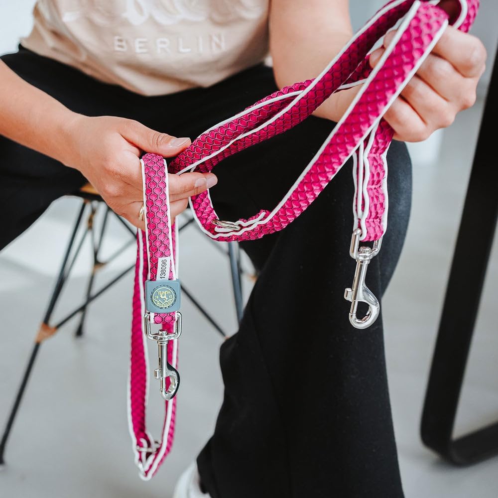 Detalle 2 de Hunter Verstellbare Hundeführleine Hilo – 200 cm, pink, 1,5 cm