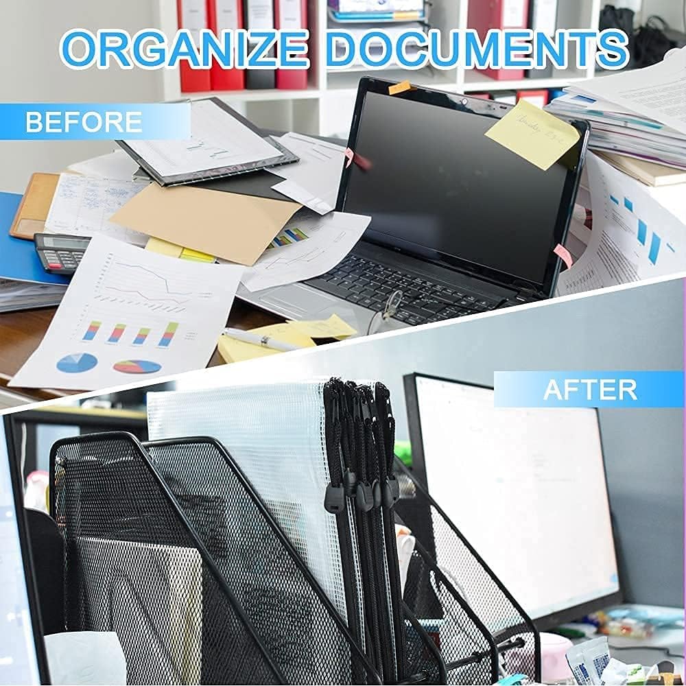 Thumbnail 6 de Umriox A5 Plastic Zip Folders (24 Pack) mesh zipper pouches for documents & travel storage