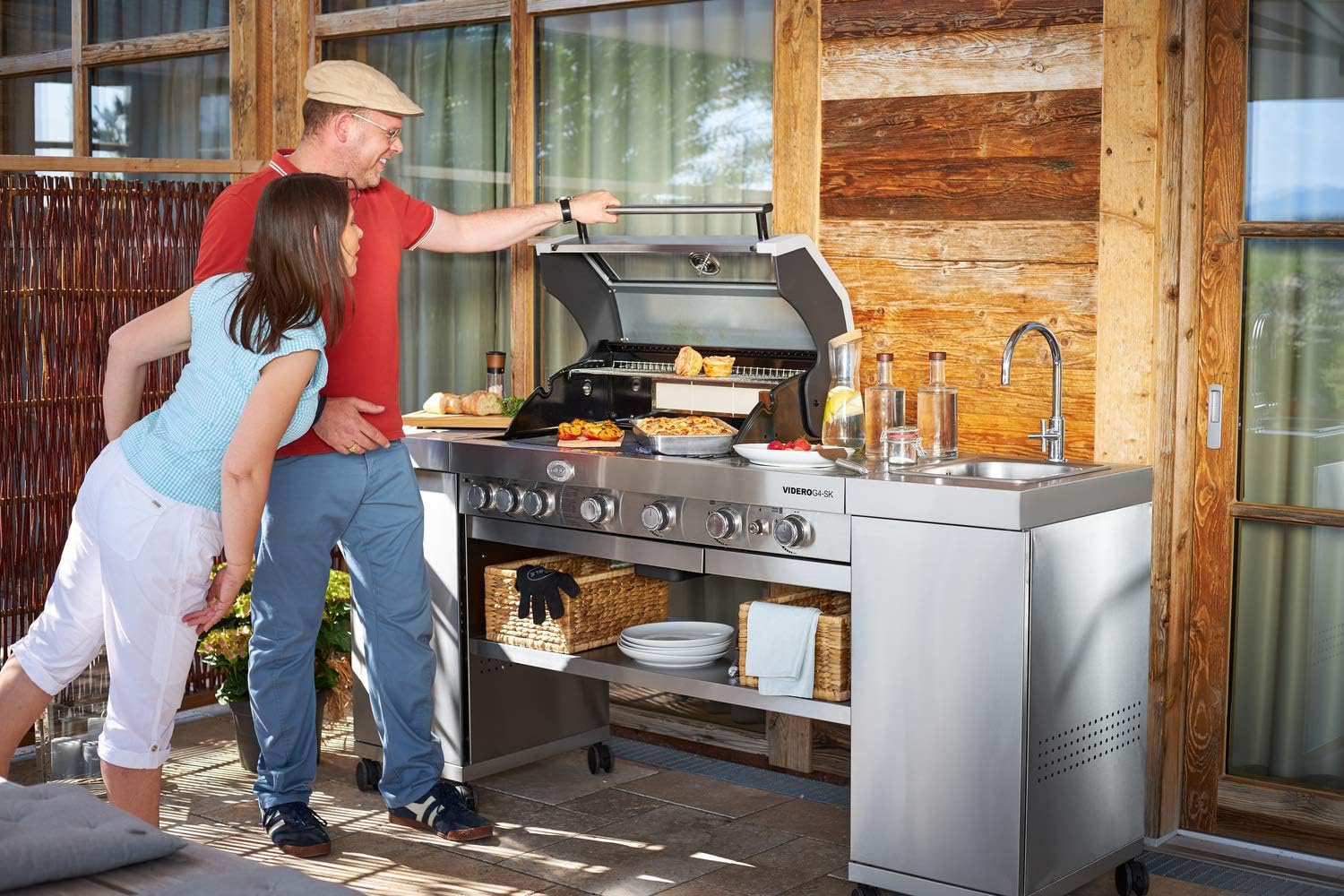 Thumbnail 2 de RÖSLE Barquette Barbecue Universelle Professionnelle en Acier Inox 18/10 – Barquette 41 × 22 cm, 3 L, rebord haut