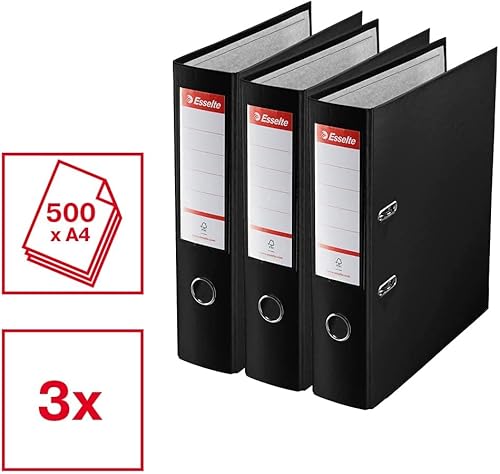 Thumbnail 3 de Esselte 624292 Archivador con anillas de 550 hojas, rojo 75 mm