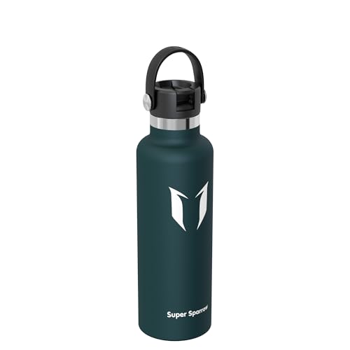 Detalle de Super Sparrow Sparrow Botella Agua Acero Inoxidable 750 ml con FlipFlow y Pajita