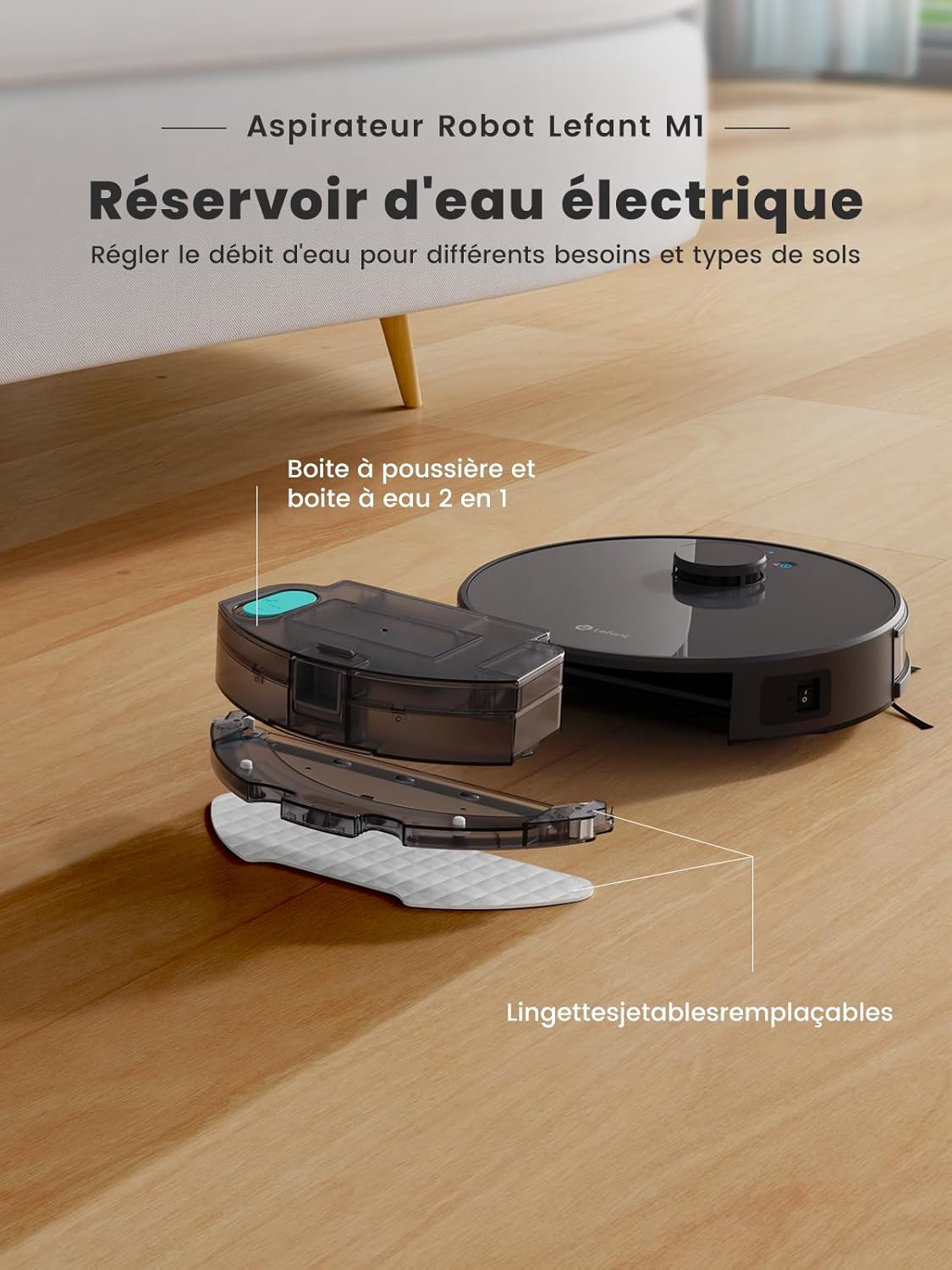 Thumbnail 3 de Lefant Robot Aspirateur 2 en 1, 5500Pa