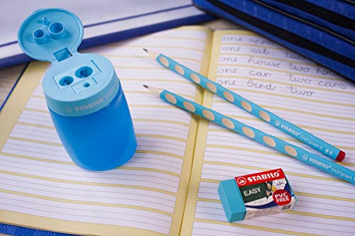 Detalle de STABILO School Set EASYgraph S: la matita grafite ergonomica per una scrittura naturale