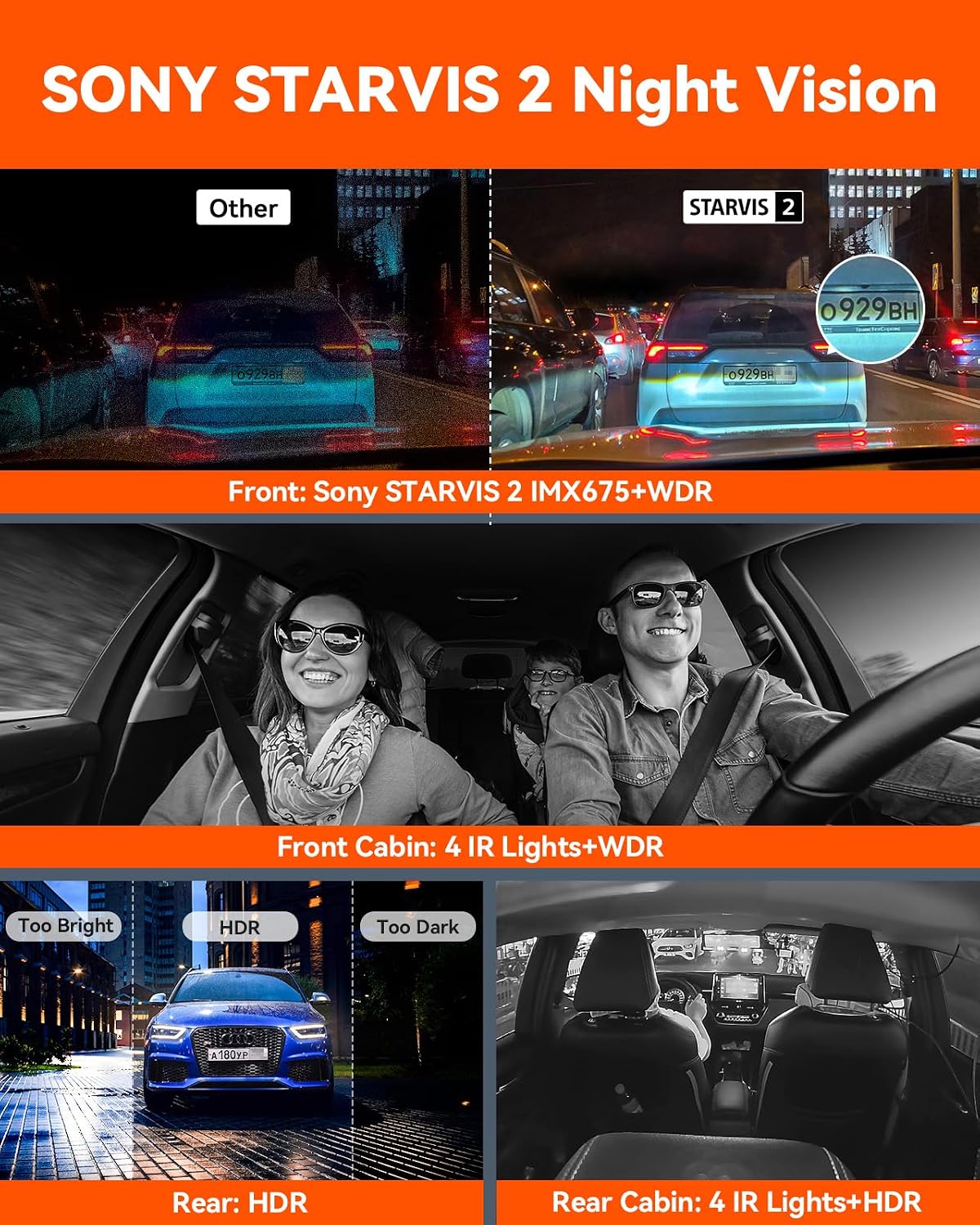 Detalle de Vantrue N5 4-Channel 2.7K Dash Cam