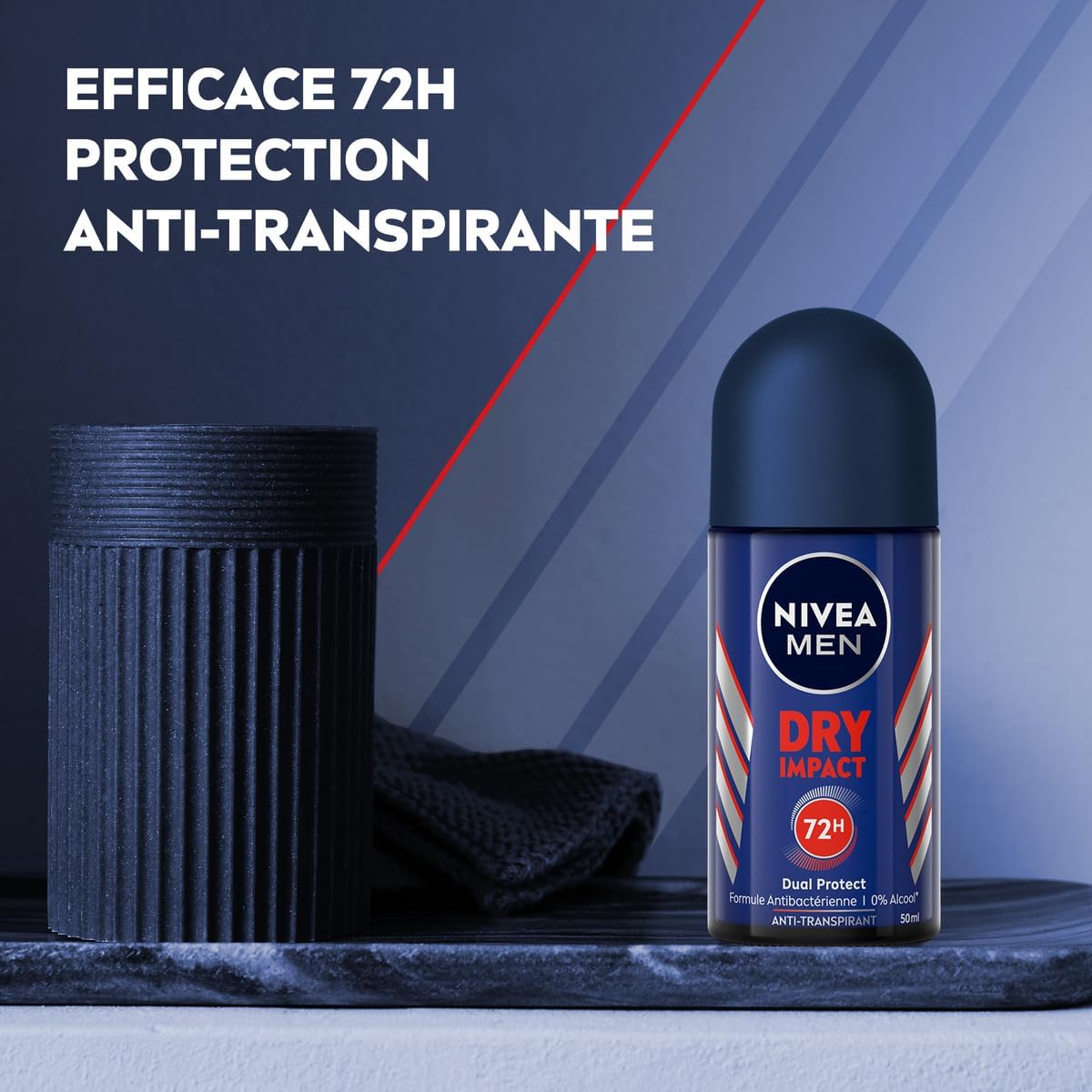 Thumbnail 1 de NIVEA MEN Déodorant anti-transpirant Dry Impact – Lot 6 x 50 ml, sans alcool