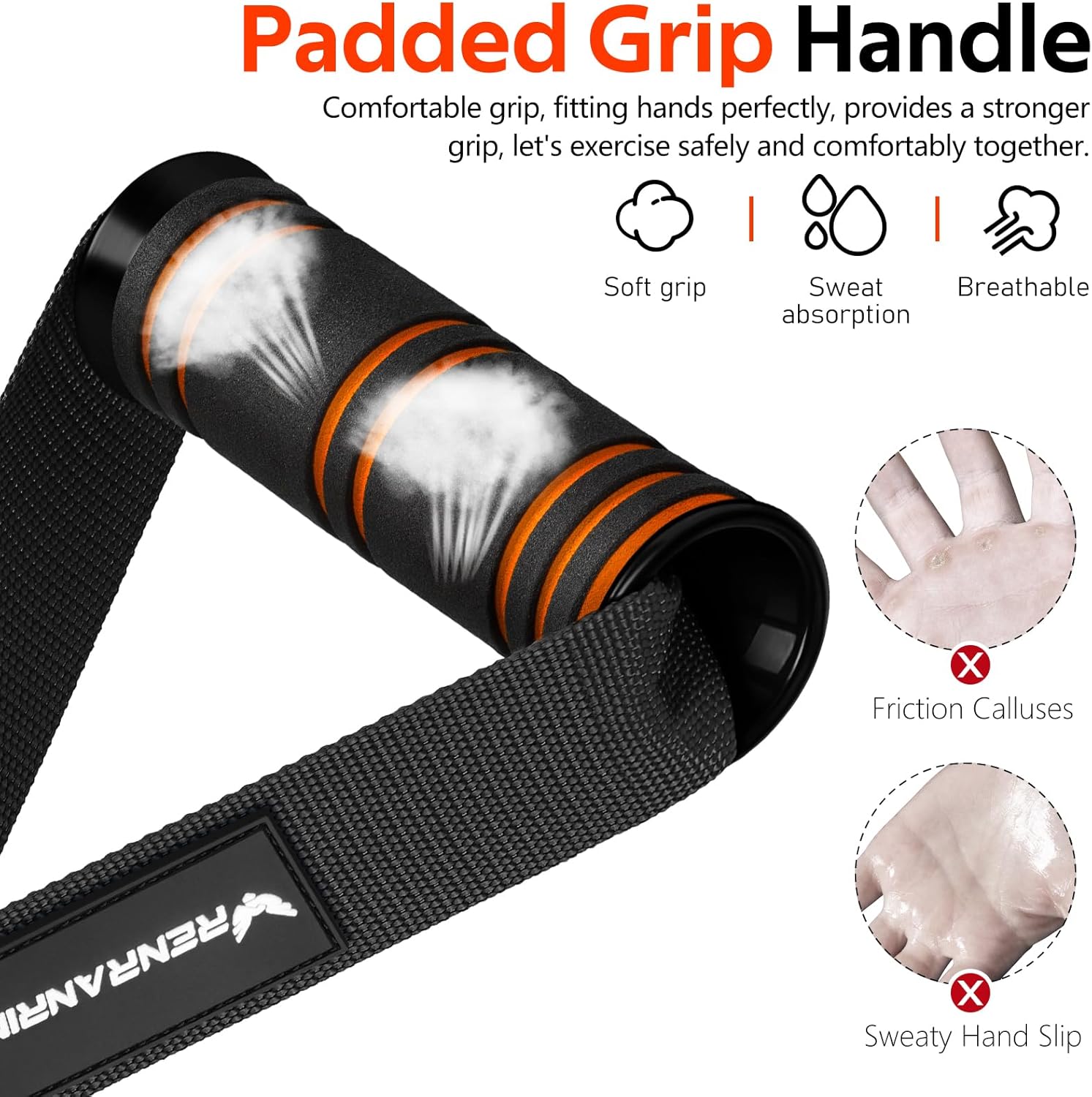 Detalle 2 de RENRANRING DJKJDK-38983 Cable Machine Exercise Handles, Wide Grip