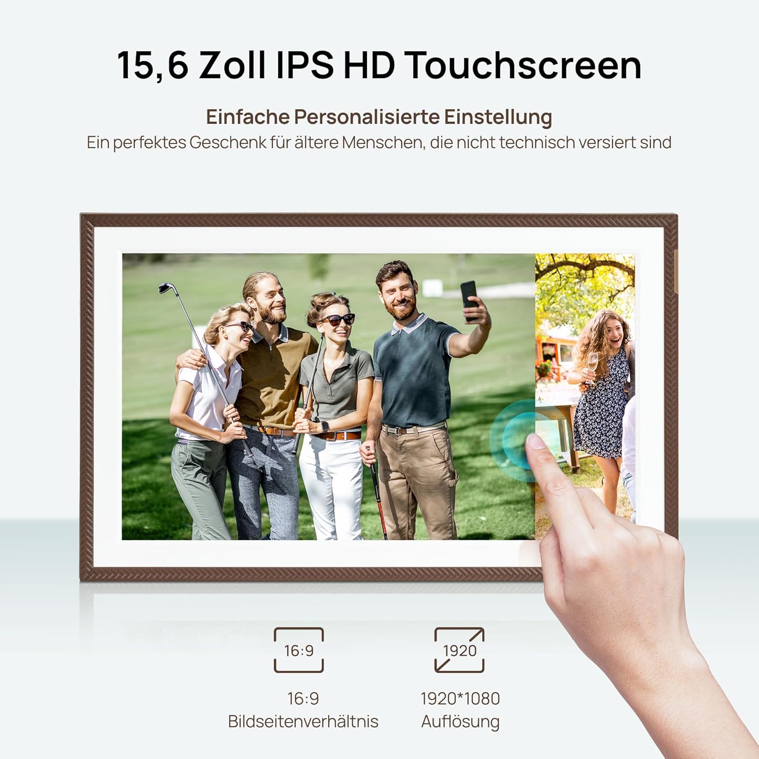 Thumbnail 1 de ARZOPA D15 digitaler Bilderrahmen 15,6" Touchscreen