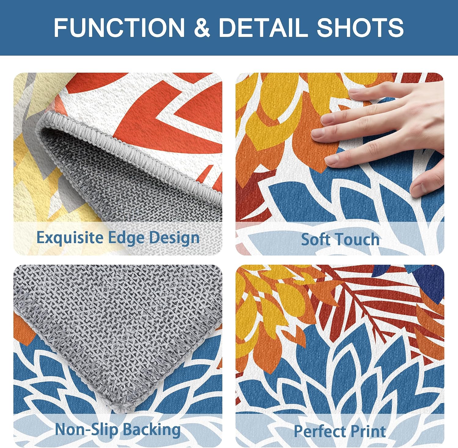 Thumbnail 4 de Arenarug DTSH241004FBA 9' x 12' Outdoor Chenille Rug, Floral, Waterproof