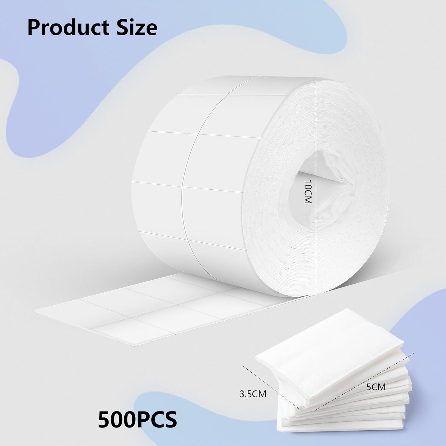 Detalle 2 de AiQInu Discos de Algodón para Maquillaje y Uñas 🧺 (500 pzas)