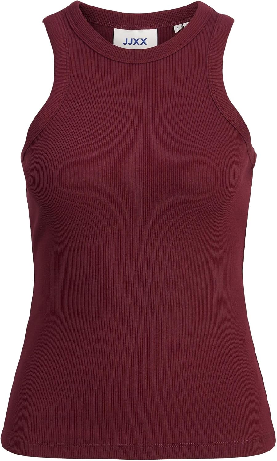 Detalle de JJXX Jxforest STR SL Rib Top JRS Noos Femme – Débardeur côtelé à col rond sans manches