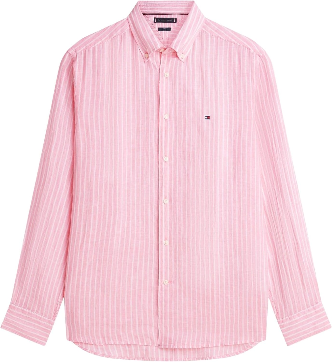 Detalle 2 de Tommy Hilfiger camicia linen a righe da uomo