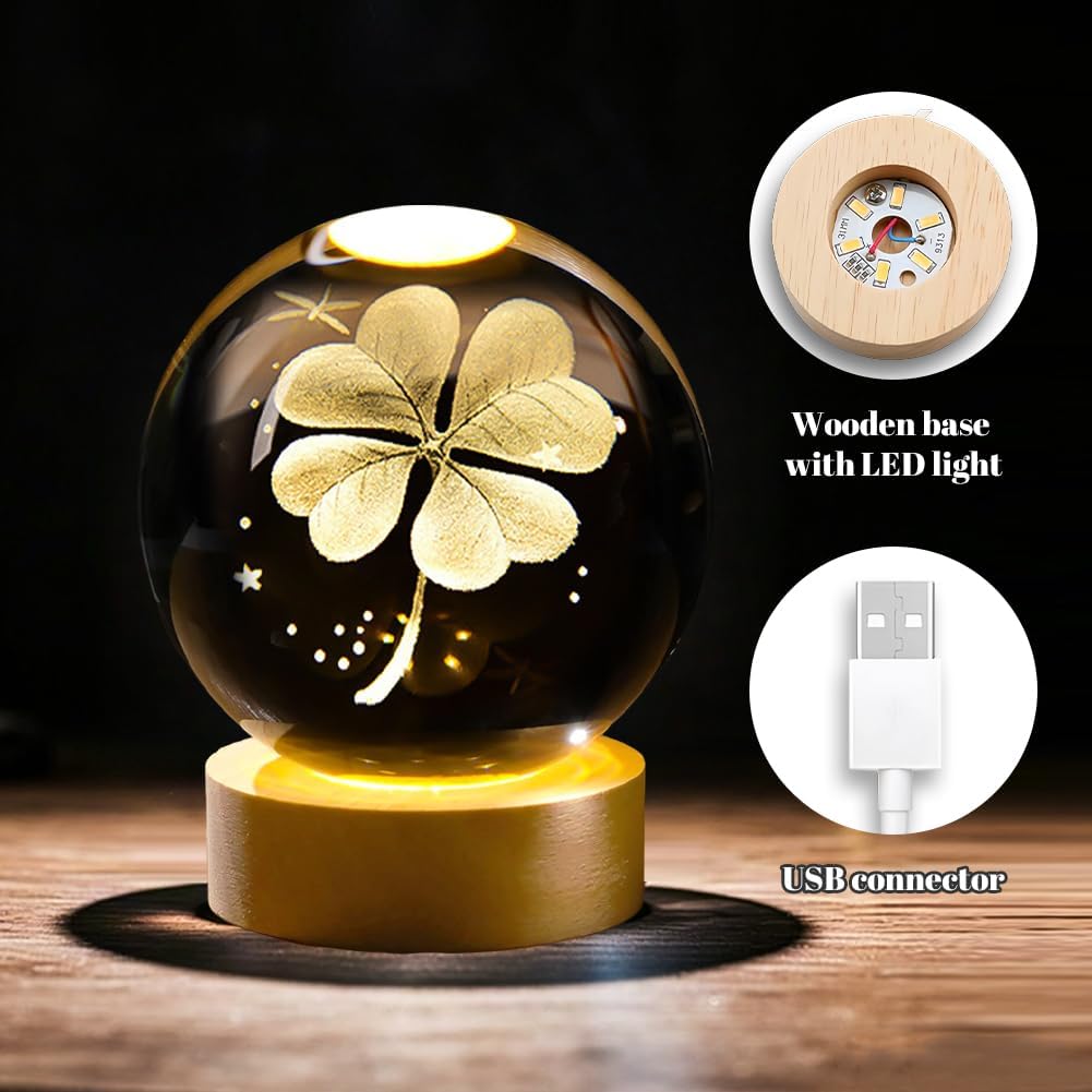 Thumbnail 2 de AMFUN Sfera di Cristallo 3D del Sistema Solare con base a LED