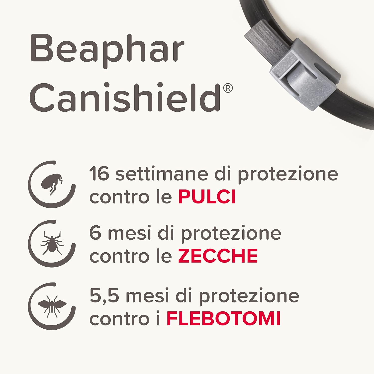 Detalle 1 de Beaphar Canishield Collare antiparassitario 65 cm Large