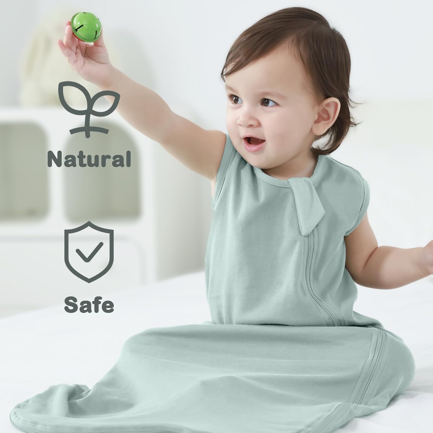 Thumbnail 1 de Mosebears Sacco Nanna 0.5 Tog in Cotone per Neonati – 70/78/85/95 cm, Estate