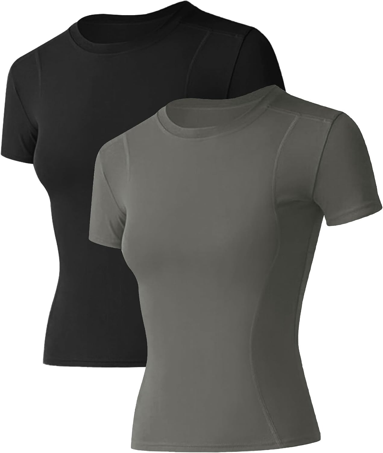 Detalle de IECCP Women's Gym Shirts Quick Dry Short Sleeve