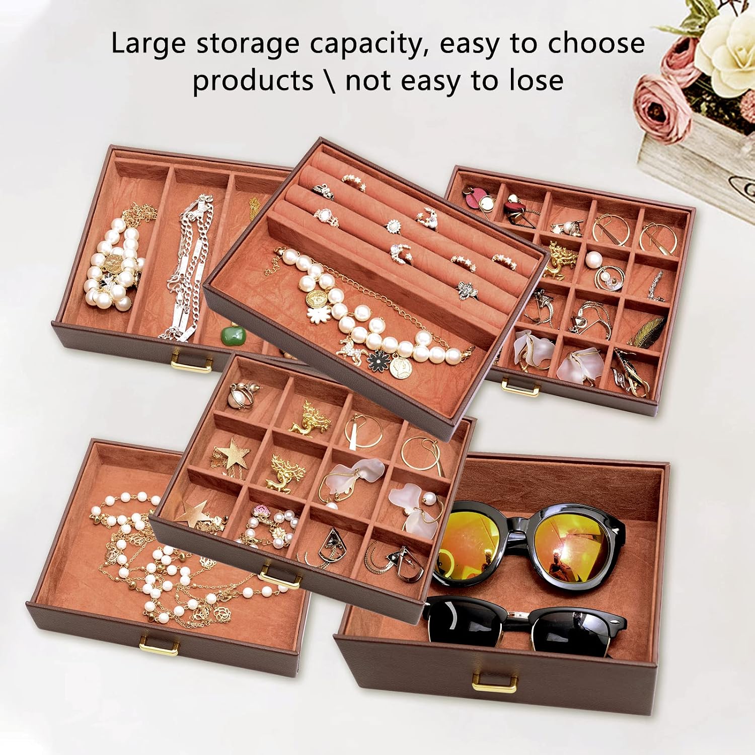 Thumbnail 4 de AKOZLIN Large 6-Tier Jewelry Box Organizer 6-tier