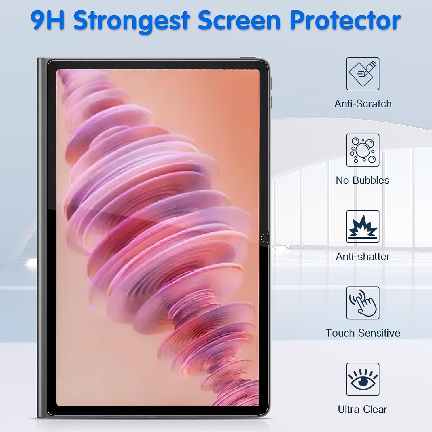 Detalle 2 de GOZOPO Schutzfolie für Lenovo Tab Plus (2024) 11,5 Zoll – 2 Stück, 9H, blasenfrei