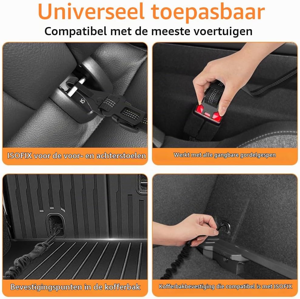 Thumbnail 4 de OSDUE P-CWAQDTW250926-FBA autogordel voor honden, verstelbaar 70-90 cm