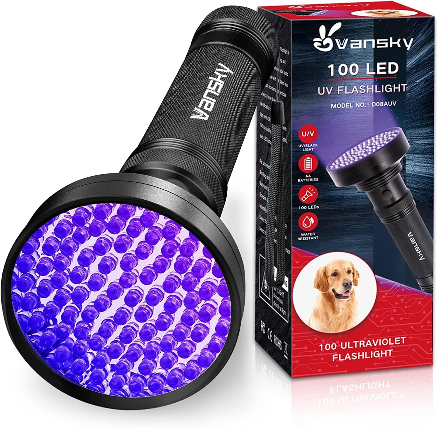 Detalle de Vansky UV Lampe 395nm Schwarzlicht Taschenlampe