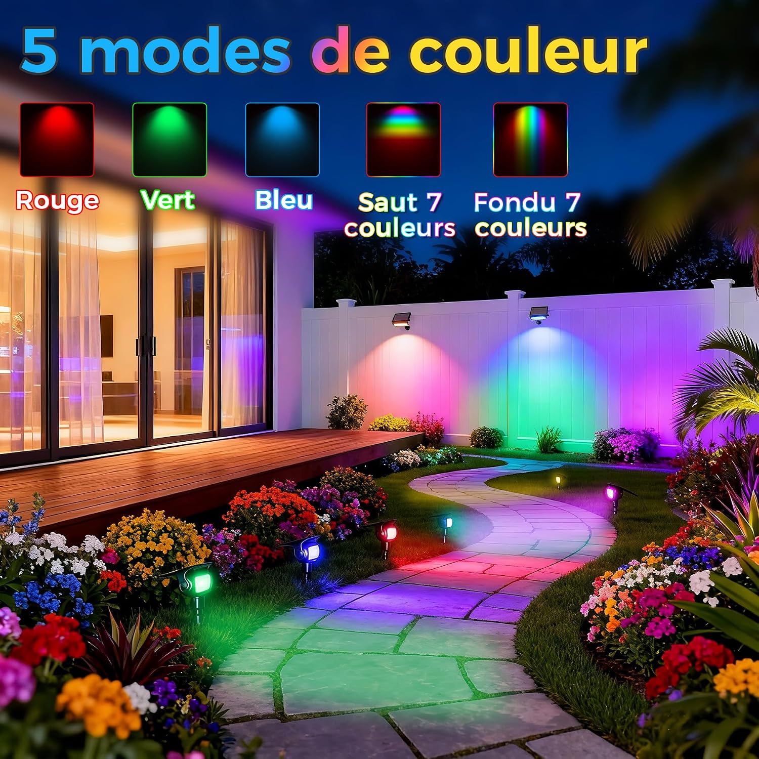 Detalle 2 de MEEKBOS Spot solaire 4 pièces