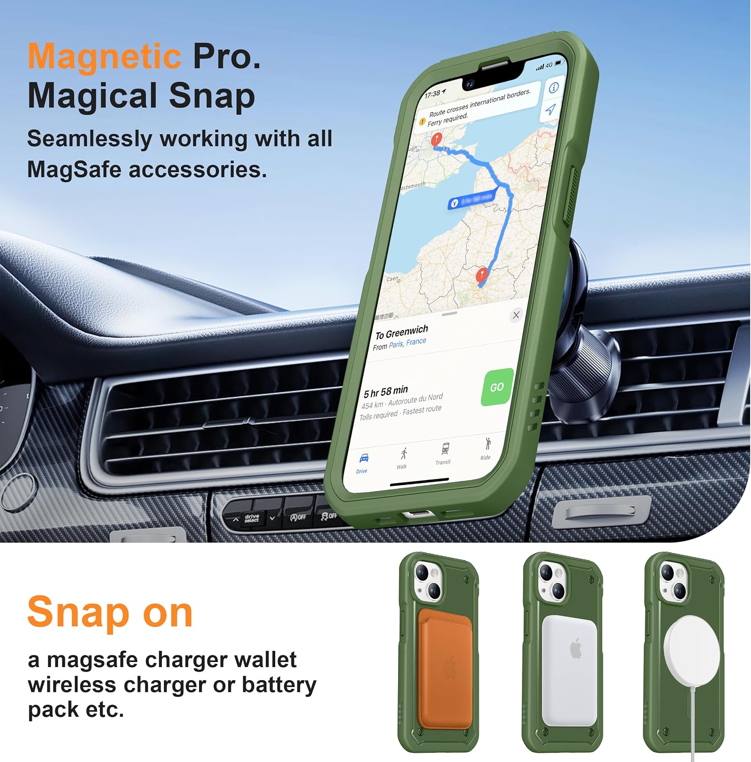 Detalle de iPhone 13 MagSafe Case, 25 FT Drop