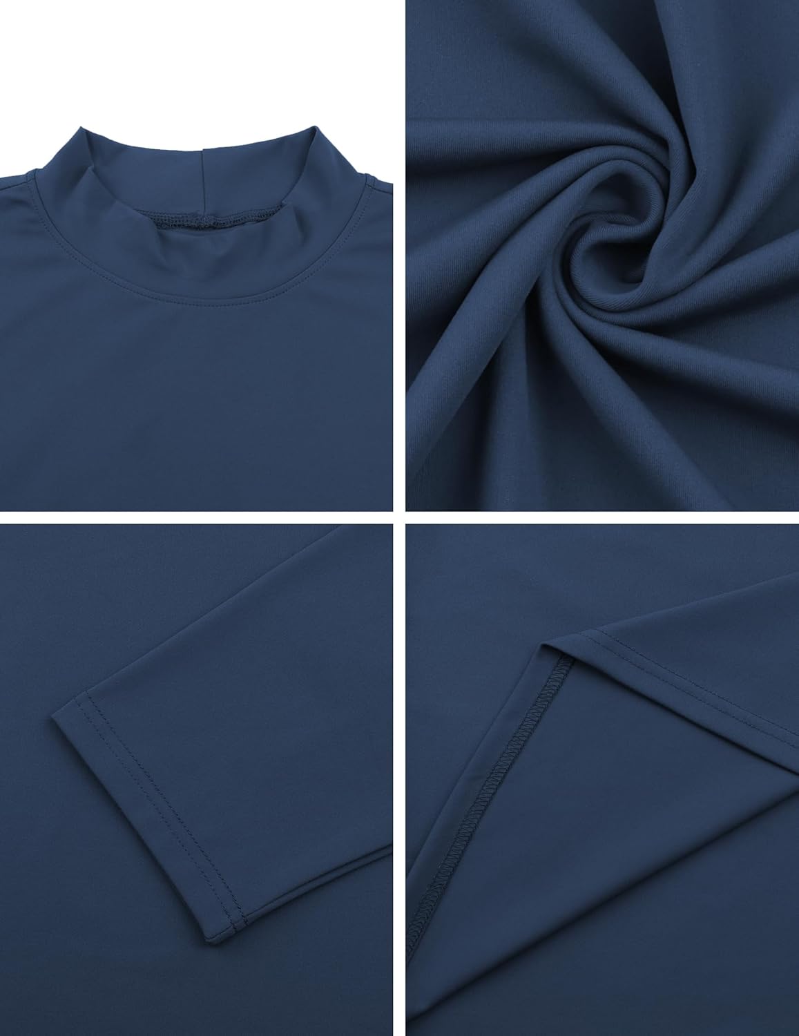 Thumbnail 4 de MLANM Men's Turtleneck Jumper: Lightweight Roll Neck Base Layer Top