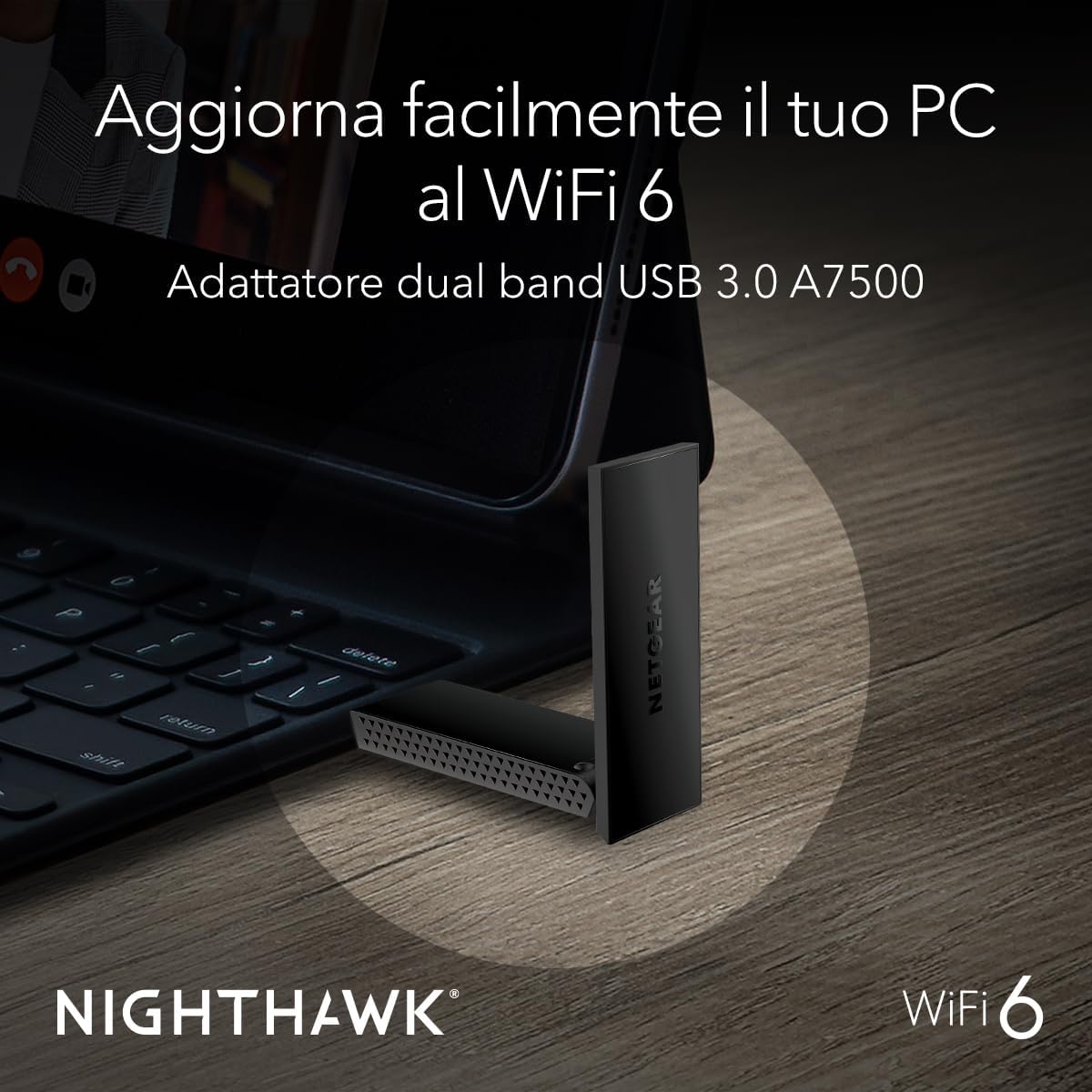 Thumbnail 1 de NETGEAR A7500 Adattatore Wi‑Fi 6E USB 1,8 Gb/s 📶