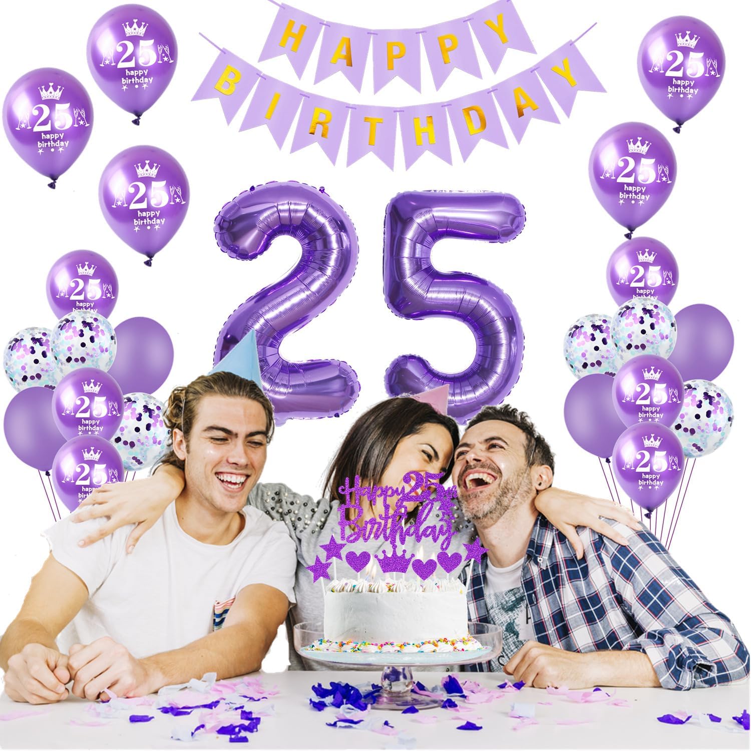 Thumbnail 3 de Lila Luftballon 45 Geburtstag Deko 🎈