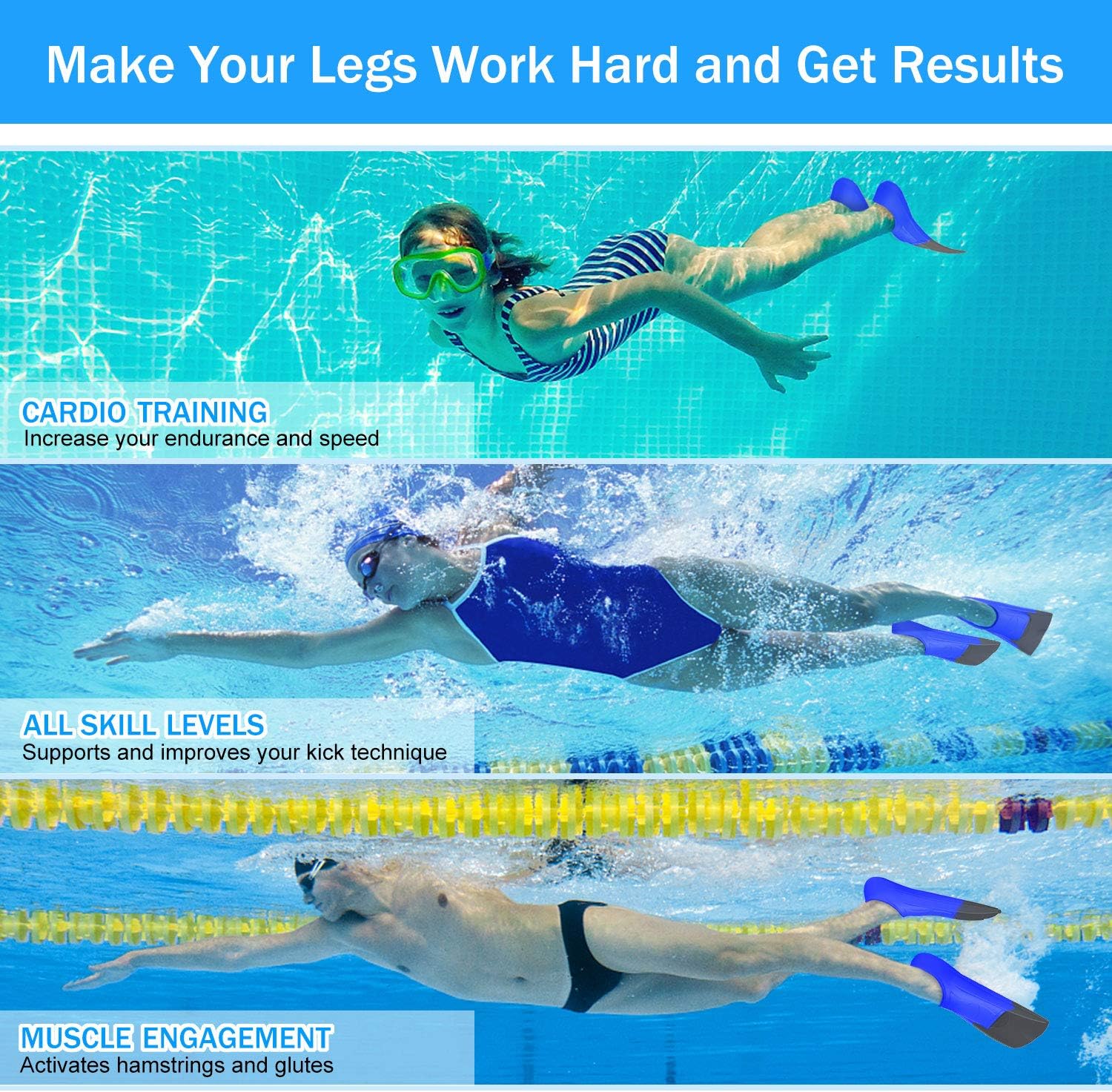 Detalle 2 de Gintenco Swim Fins Training Fins for 4+