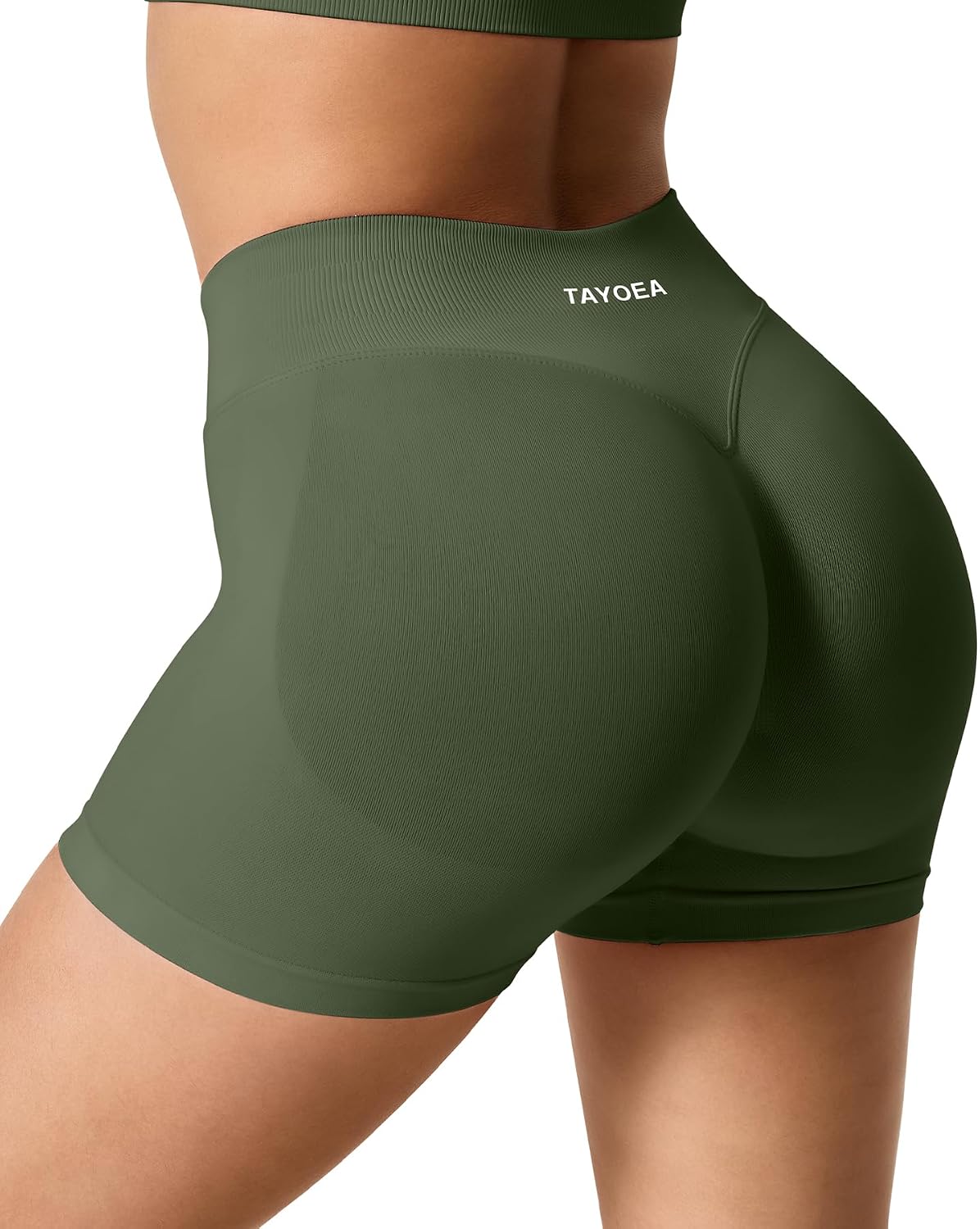 Detalle de TAYOEA Sport Shorts Damen Scrunch Kurze Sporthose – Push Up, Nahtloses Design, Butt Lifting