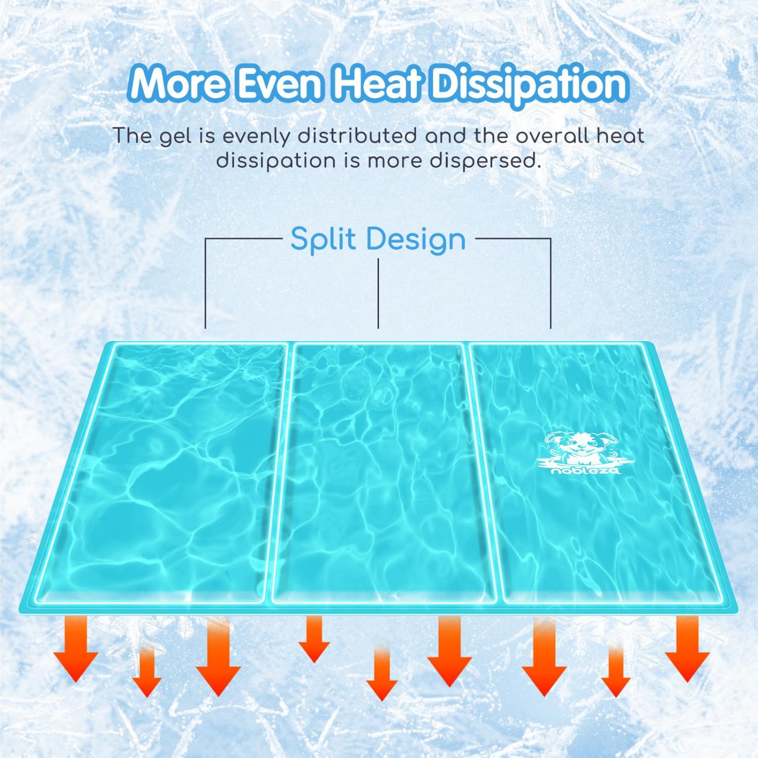 Thumbnail 5 de Tapis rafraîchissant pour chien Nobleza (65x50 cm) en gel non toxique, auto-refroidissant