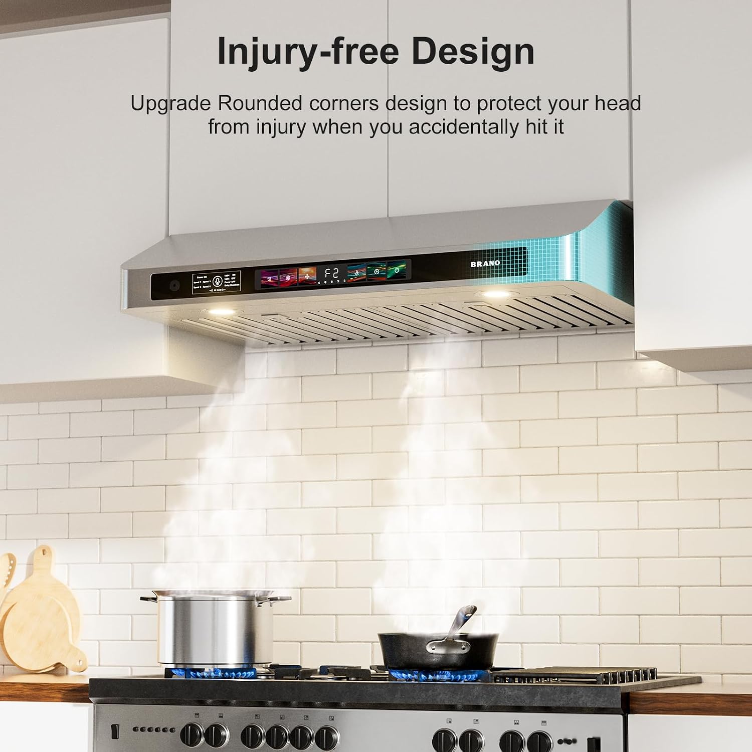 Detalle de BRANO GXEA-197C-30'' 30-Inch Under-Cabinet Range Hood, 900 CFM