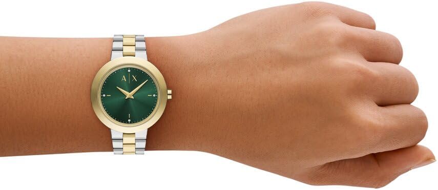 Thumbnail 1 de Armani Exchange Damen-Uhr Quarz Zweizeiger mit 36-mm-Gehäuse (Edelstahl- oder Lederarmband)