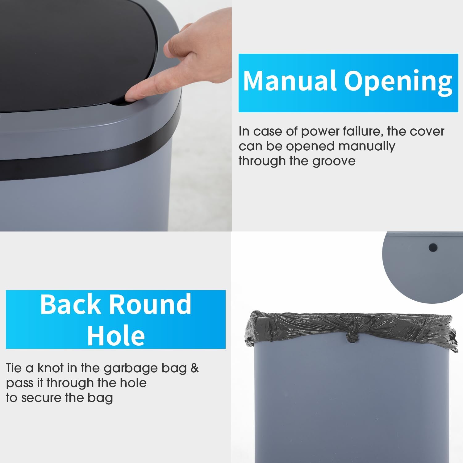 Thumbnail 5 de BestMassage Automatic Trash Can 13 Gallon